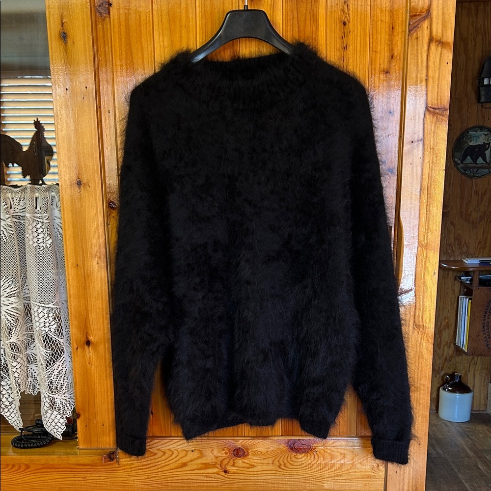 Cozy Black Fuzzy Sweater